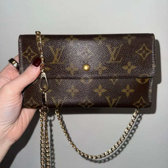 Louis Vuitton Monogram International Sarah Wallet Brown Canvas - Picture 11 of 11